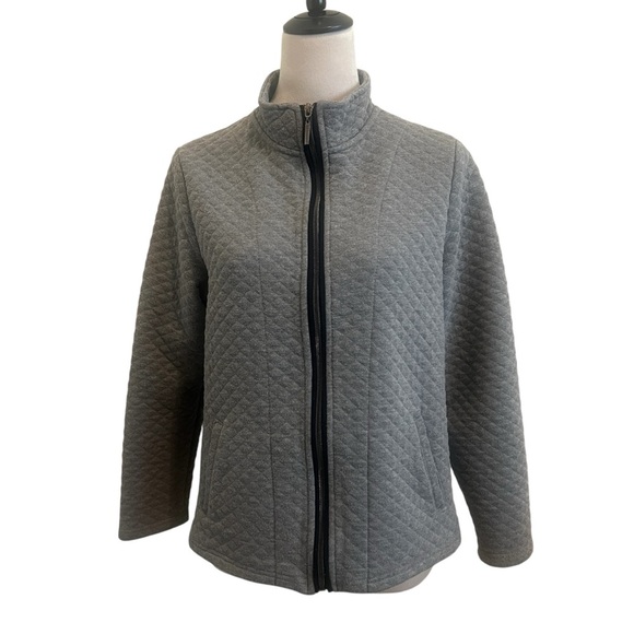 Onque Casuals Gray Quilted Utility Jacket - Picture 1 of 6